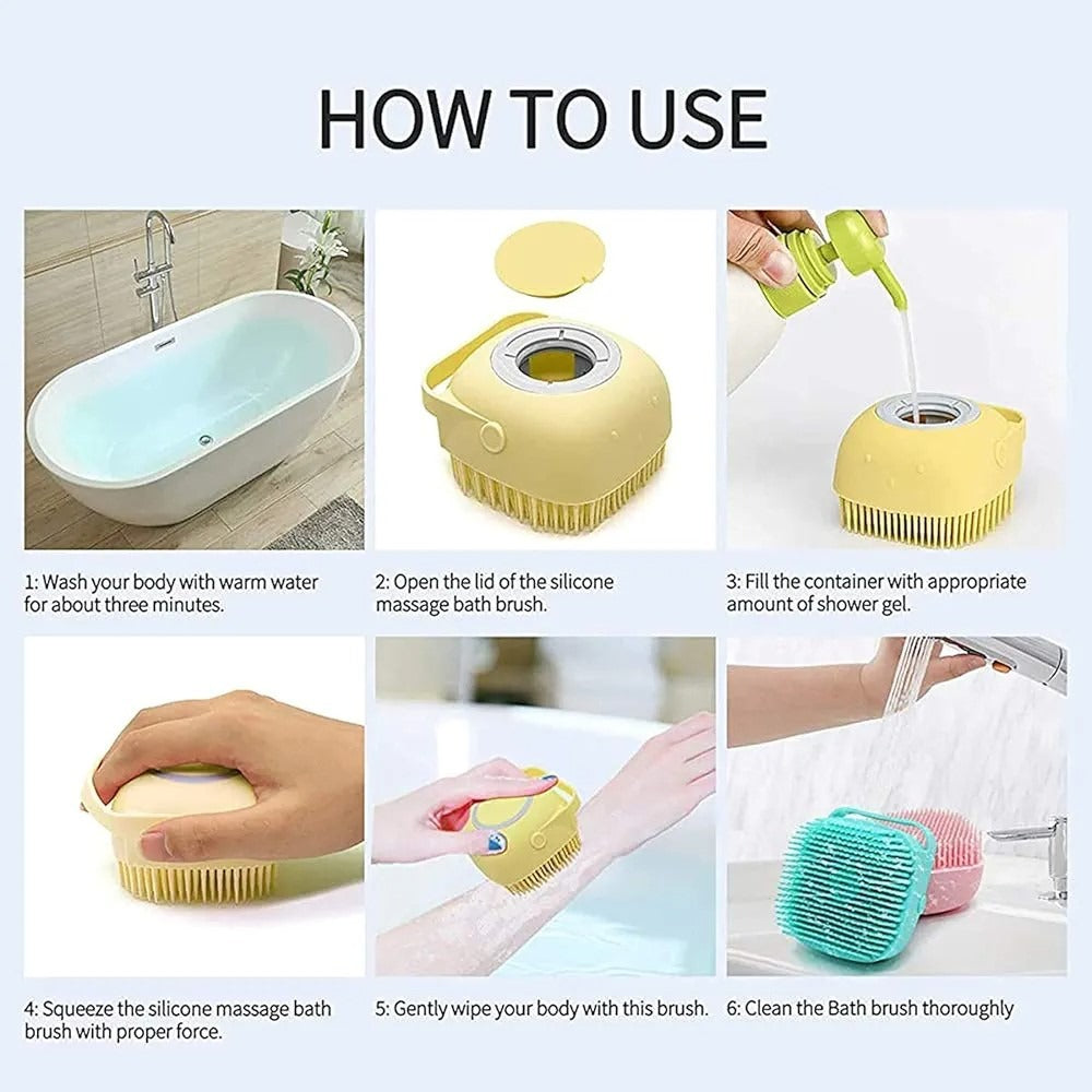 Silicone Back Scrubber Combo – Deep Clean Bath Set