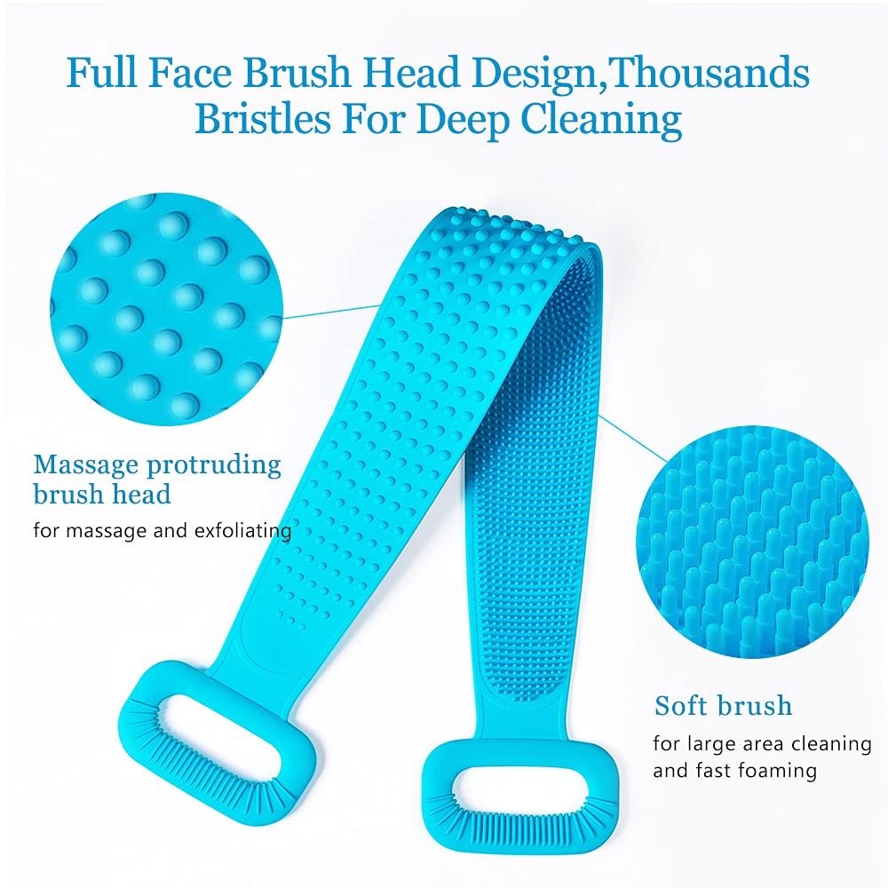 Silicone Back Scrubber Combo – Deep Clean Bath Set