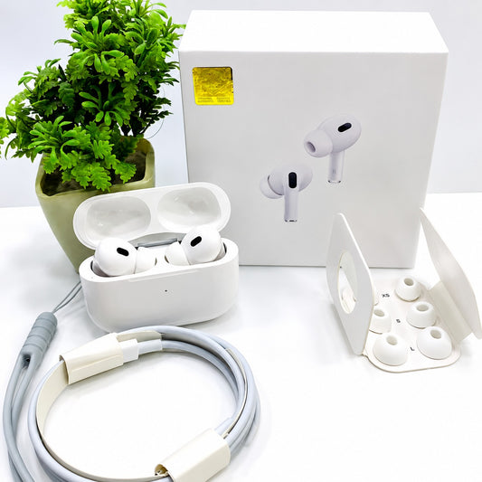White Pro 2 earbuds, complete with a box pack and full accessories | Airpods